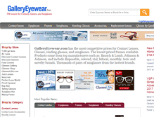Tablet Screenshot of galleryeyewear.com